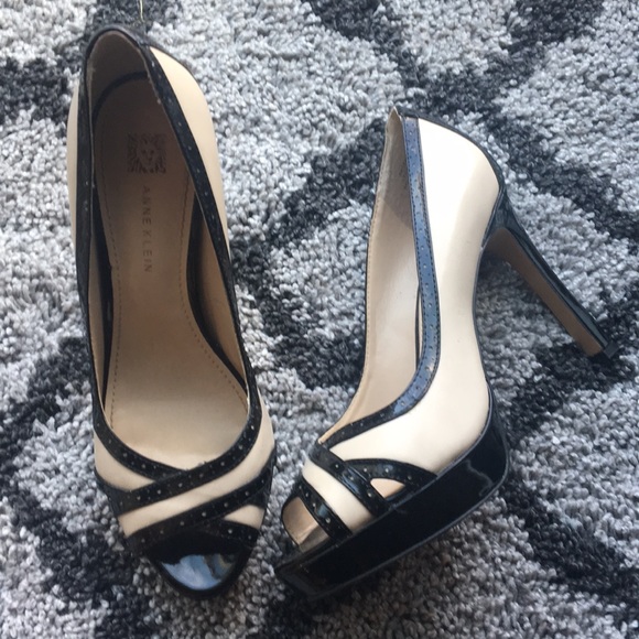 black and cream shoes